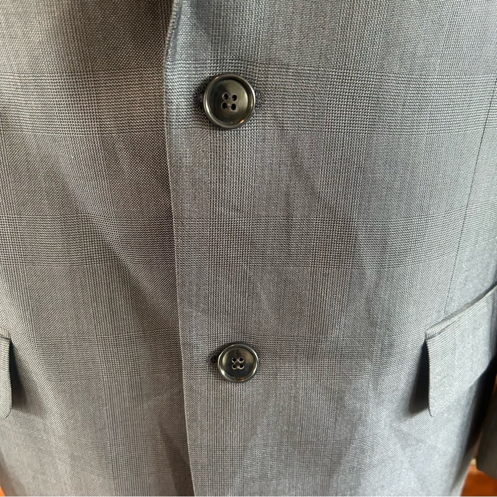 Albert Nipon Jacket Adult 40r Solid Gray Single B… - image 2